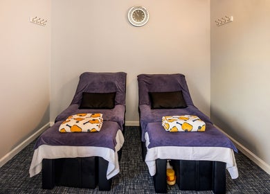 Relaxation chairs at Shangrila Head Spa, Yorktown Heights, NY, US, offering soothing wellness experiences.