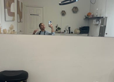 Modern interior of Evie’s luxe ink, Swindon, England, GB, featuring stylish decor and minimalistic design.