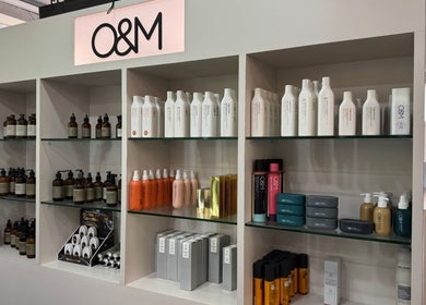 Focus Hairdressing's sleek product display in Singapore, Singapore, SG showcasing premium haircare selections.