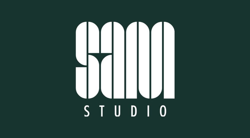 Sam Studio logo against dark green background in Phnom Penh, Phnom Penh, KH.