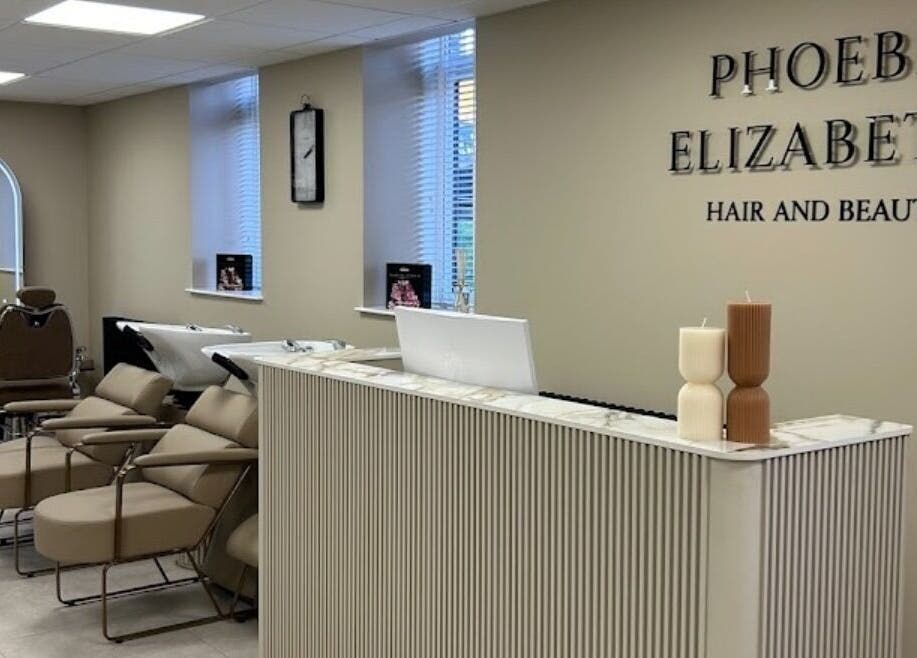 Stylish interior of PureSkin Studio, Maidstone, England, GB. Modern beauty chairs and elegant decor.