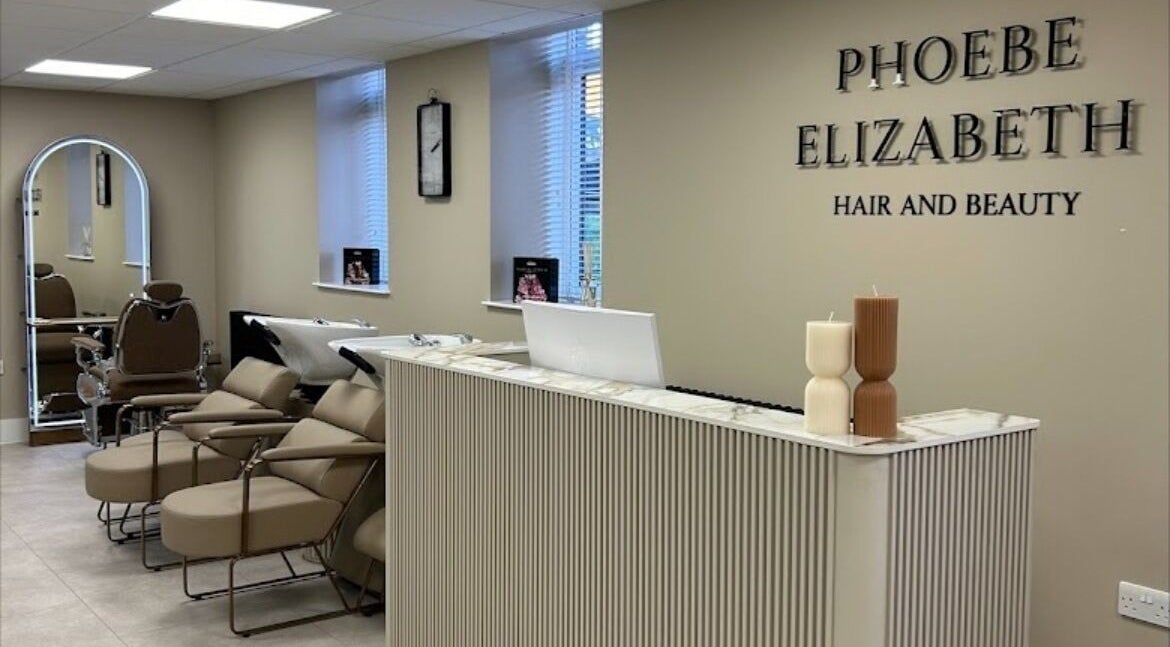 Stylish interior of PureSkin Studio, Maidstone, England, GB. Modern beauty chairs and elegant decor.