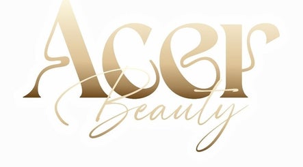 Acer Beauty logo in elegant gold script, Carlisle, England, GB.