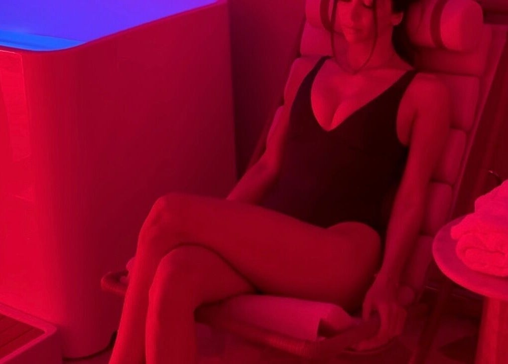 Relaxing spa experience at Skin & Scalp, Mississauga, Ontario, CA, in soothing red lighting.