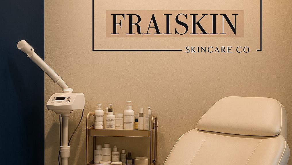 Relaxing skincare setup at Frais Esthetics Skincare spa, Lagos, Lagos, NG featuring a treatment chair and products.