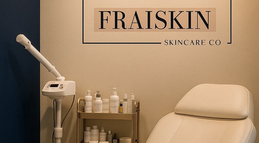 Relaxing skincare setup at Frais Esthetics Skincare spa, Lagos, Lagos, NG featuring a treatment chair and products.