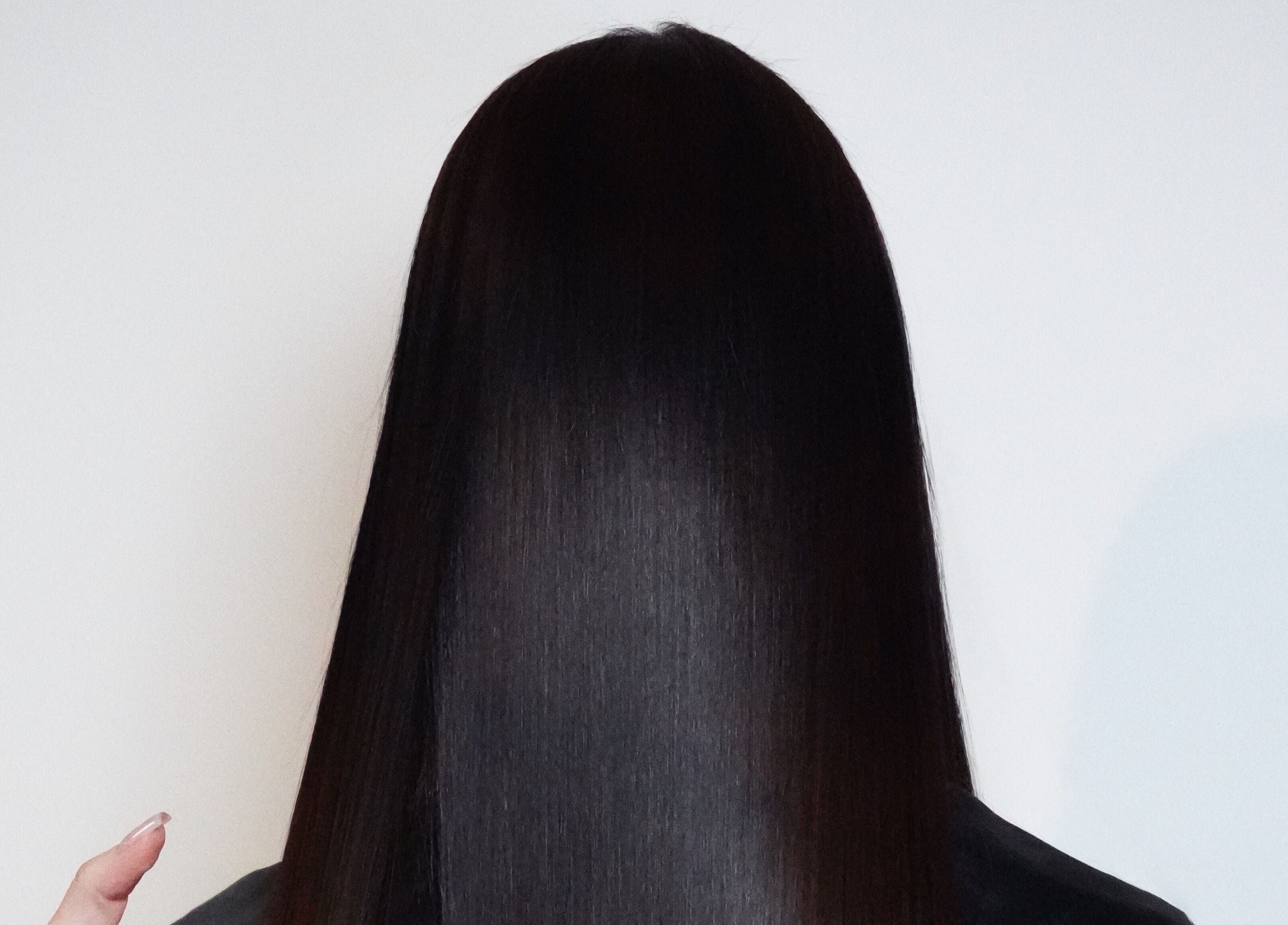 Silky, straight hair showcased at Glitz.Care.Bar, New Westminster, British Columbia, CA.