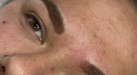 Close-up of expertly done brows at Js Semi Permanent Make Up By Jodie, Sturry, England, GB.