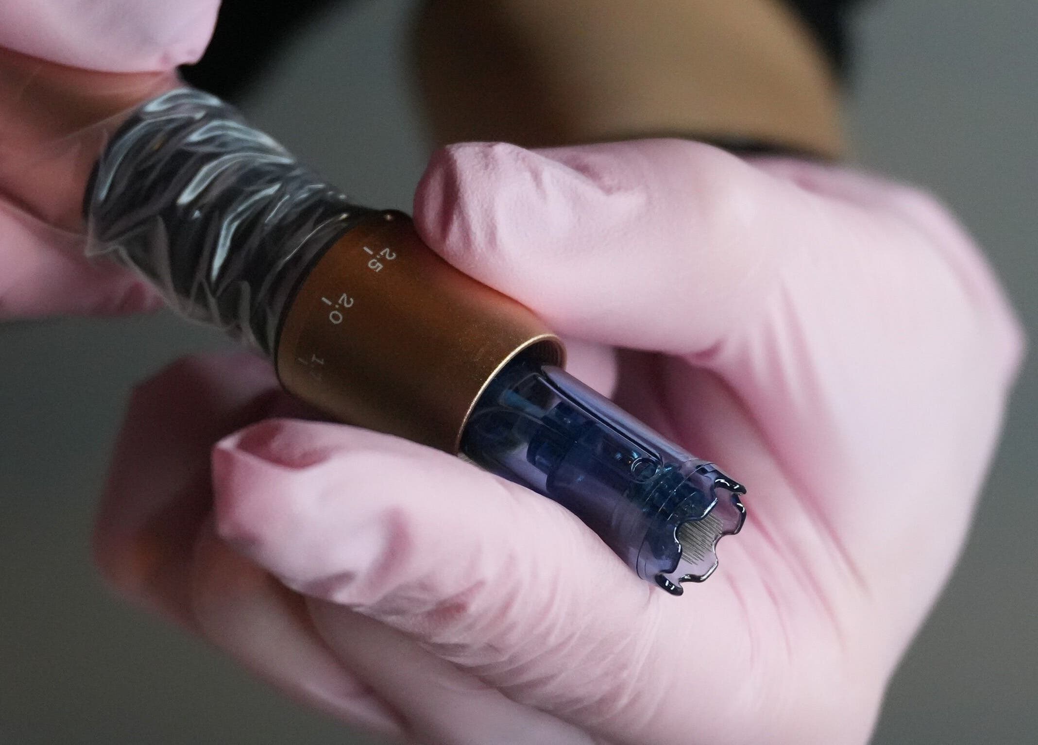 Close-up of aesthetic tool used at Nivelle Aesthetics, Schaumburg, Illinois, US.