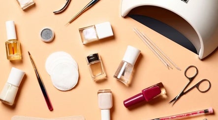 Assorted nail care tools and polish at SVN, Bowmanville, Ontario, CA, enhancing beauty and wellness.