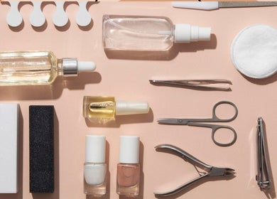Manicure tools neatly arranged at SVN, Bowmanville, Ontario, CA.