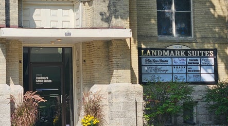 Exterior of Landmark Suites near Arkham Hair, Sheboygan, Wisconsin, US.