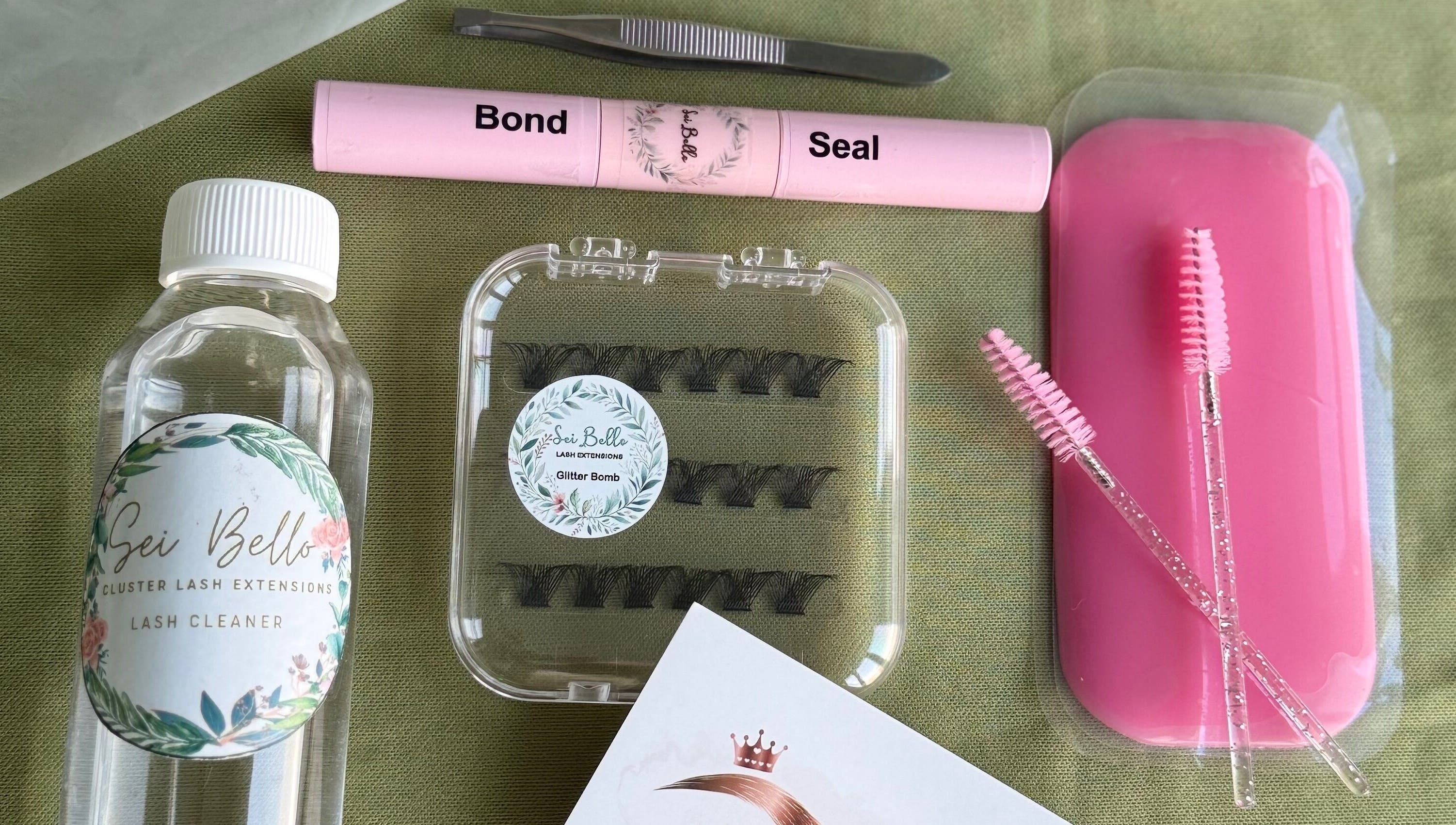 Sei Bello Cluster Lash Extensions kit with tools in Gqeberha, Eastern Cape, ZA.