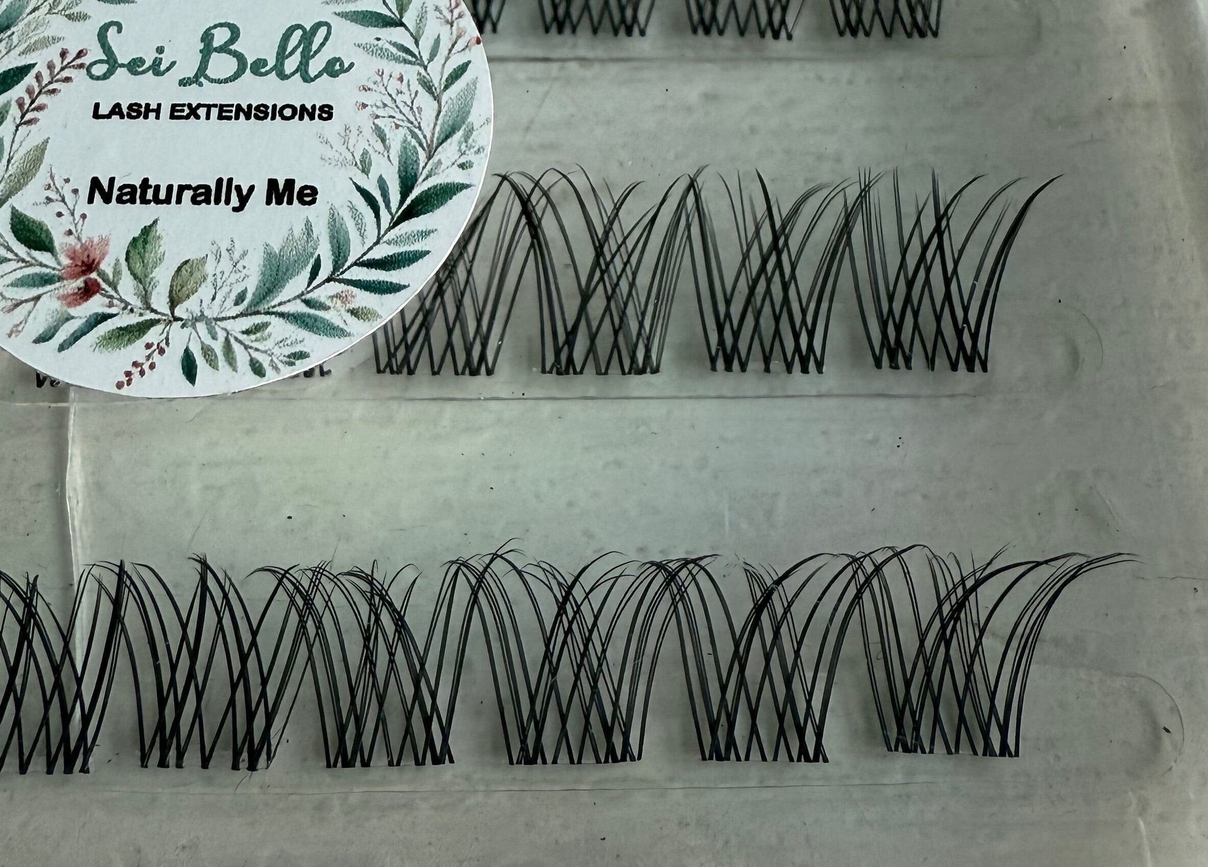 Sei Bello Cluster Lash Extensions display in Gqeberha, Eastern Cape, ZA. Elegant and natural lash design.