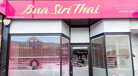 Exterior view of Bua Siri Thai Massage, showcasing its welcoming entrance in Bournemouth, England, GB.