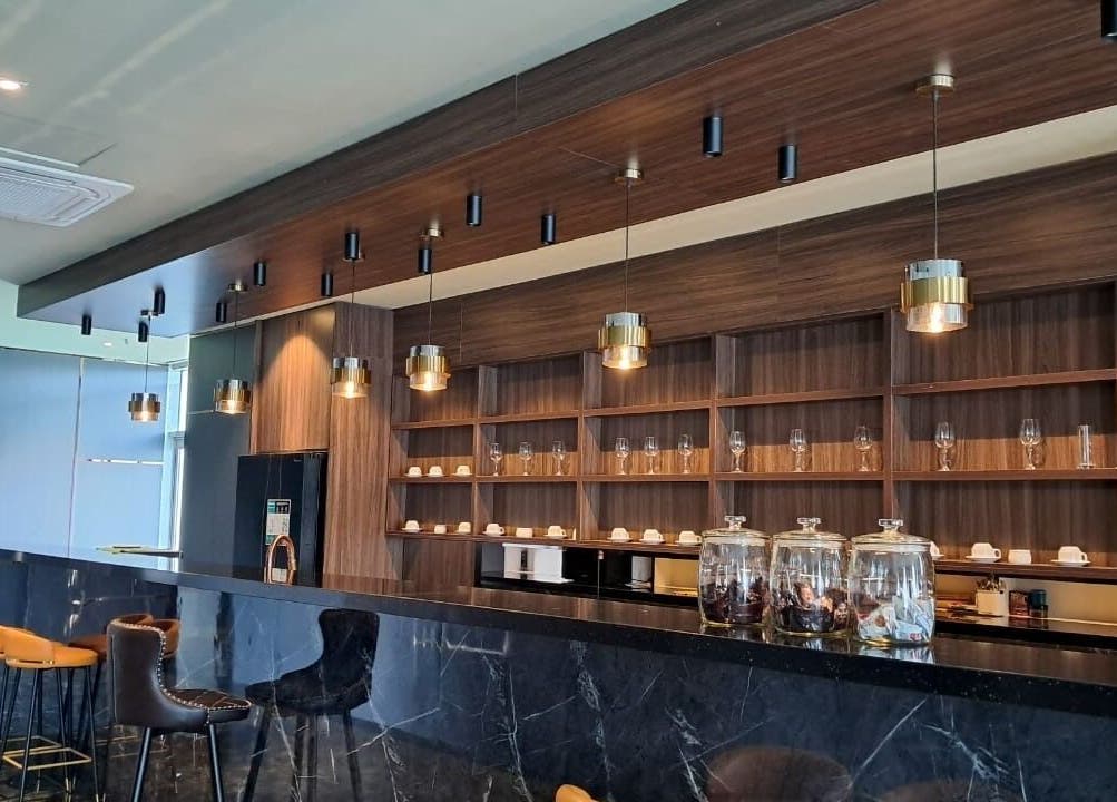 Chic bar interior at Lindo Clinic, Kuala Lumpur, Wilayah Persekutuan Kuala Lumpur, MY, featuring modern décor.