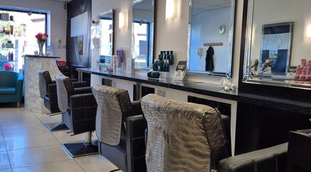 Elegant salon chairs and mirrors at Stephanie O'Keeffe Hair in Cork, County Cork, IE.