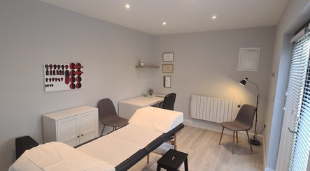 Serene therapy room at Reflexology by Laura, Newbridge, County Kildare, IE. Cozy and inviting massage setting.
