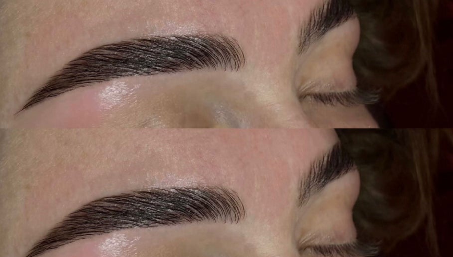 Expertly shaped eyebrows showcased at Brows By Liv, Worthing, England, GB, highlighting exceptional brow artistry.