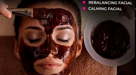 Woman enjoying rebalancing facial at Gracefuleyes Beauty Studio, Newbridge, County Kildare, IE.