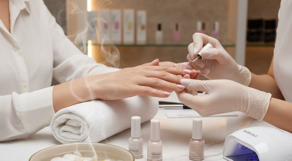 Manicure professionale presso Nualè beauty, San Marcellino, Campania, IT. Mani curate e smalti moderni.