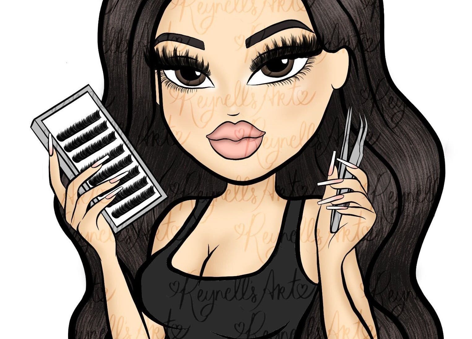 Illustration d'une artiste en extensions de cils chez Lash Queen, Échirolles, Auvergne-rhône-alpes, FR.