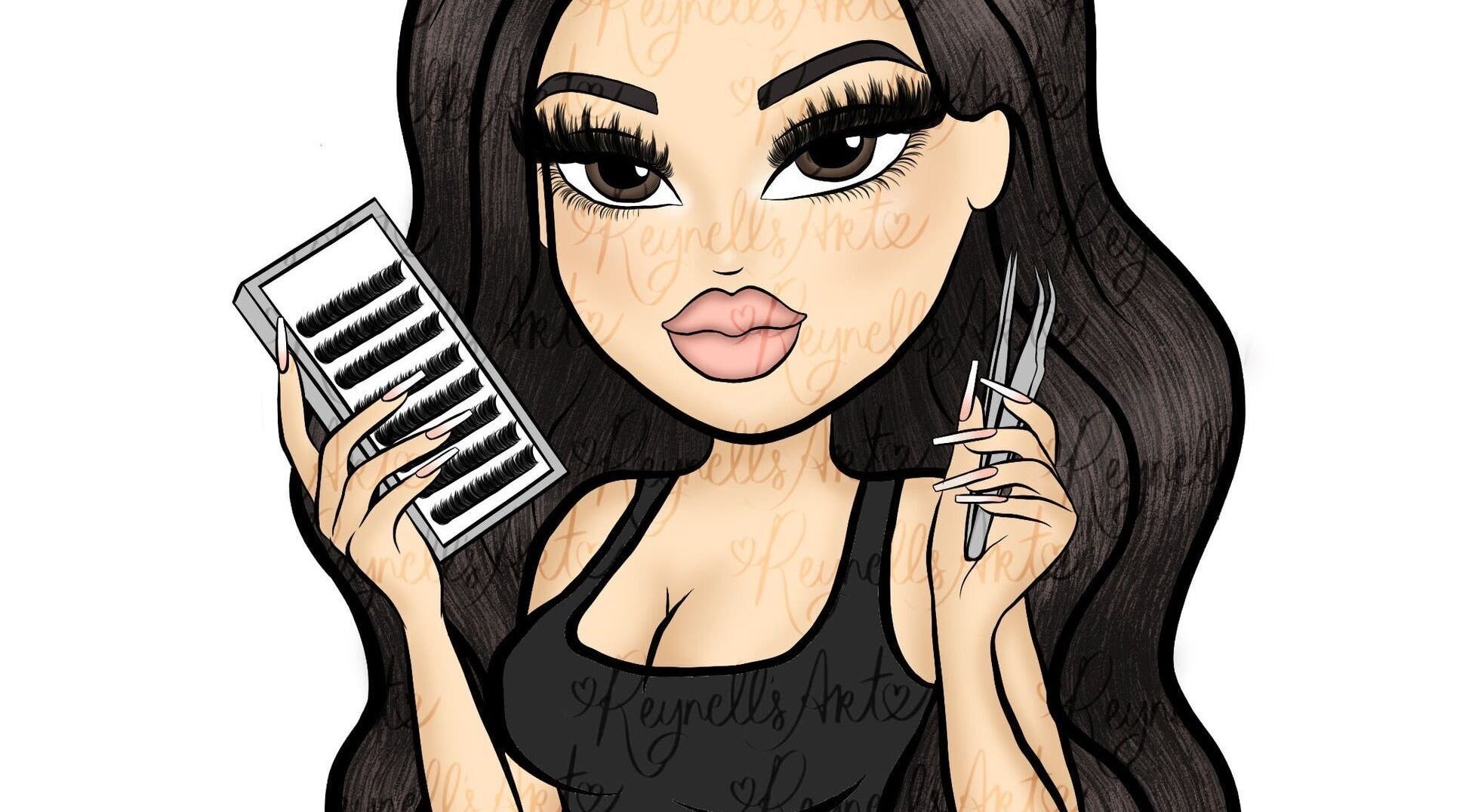 Illustration d'une femme avec des faux cils à Lash Queen, Échirolles, Auvergne-rhône-alpes, FR.