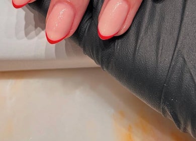 Elegant French tips at The Mani Muse Nails - Lisa Marie Manicurist, Brentwood, England, GB.