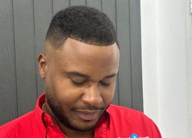 Close-up of a fresh haircut at Stylzzbycliff_thebarber, Kingston, St. Andrew Parish, JM.