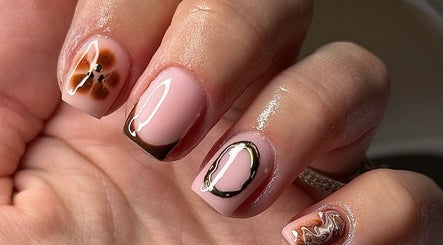 Close-up of intricate nail designs at ER nails, Worsley, England. Perfectly styled with creative patterns.