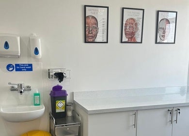 Sterile and organized treatment room at The Orielle Clinic (Bathgate), Bathgate, Scotland, GB.