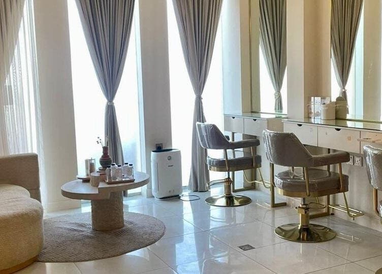 Luxurious salon interior at Wana Center | صالون وانـا in Riyadh, Riyadh Province, SA with stylish decor.