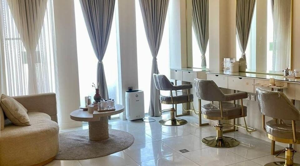 Luxurious salon interior at Wana Center | صالون وانـا in Riyadh, Riyadh Province, SA with stylish decor.