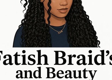 Illustration of a woman with curly hair wearing a necklace, representing Fatish Braid's and Beauty in Landsdale, Western Australia, AU.