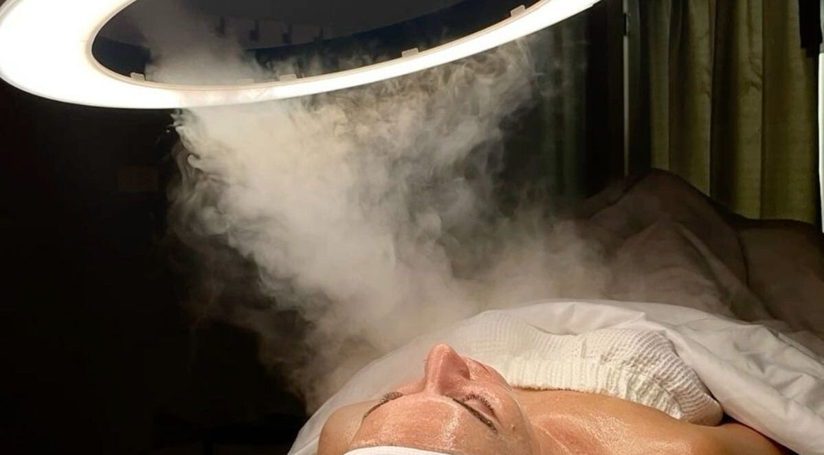 A relaxing steam facial treatment at Allia Beauty Lounge, Grantville, Georgia, US.
