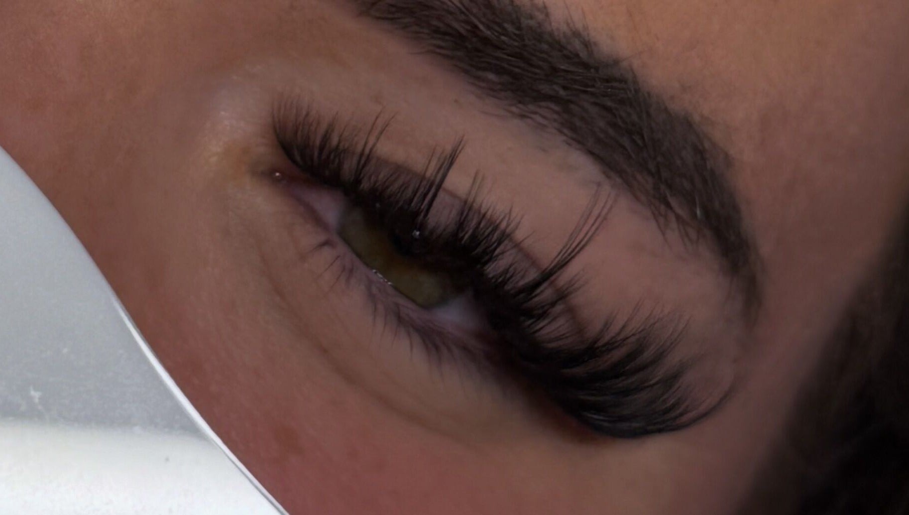 Close-up of eyelash extensions at Gleam By Molly, Evesham, England, GB, showcasing expert application.