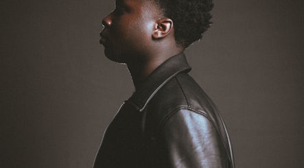Profile of a man with a stylish haircut at Kyu the barber in Charlottetown, Prince Edward Island, CA.