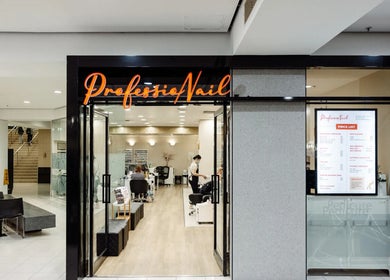 Entrance of Professionail Adelaide nail salon in Adelaide, South Australia, AU, featuring modern decor.