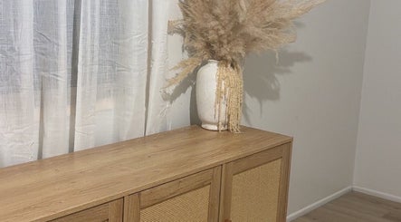 Elegant interior decor with pampas grass at Milly Mane Studio, Jimboomba, Queensland, AU.