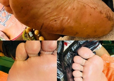 Foot spa behandeling bij Brina all in one style, Paramaribo, Paramaribo, SR, voor zijdezachte voeten.