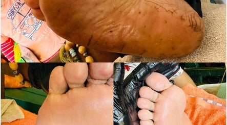 Foot spa behandeling bij Brina all in one style, Paramaribo, Paramaribo, SR, voor zijdezachte voeten.