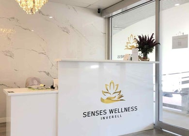 Reception desk at SENSES WELLNESS INVERELL, a serene space in Inverell, New South Wales, AU.