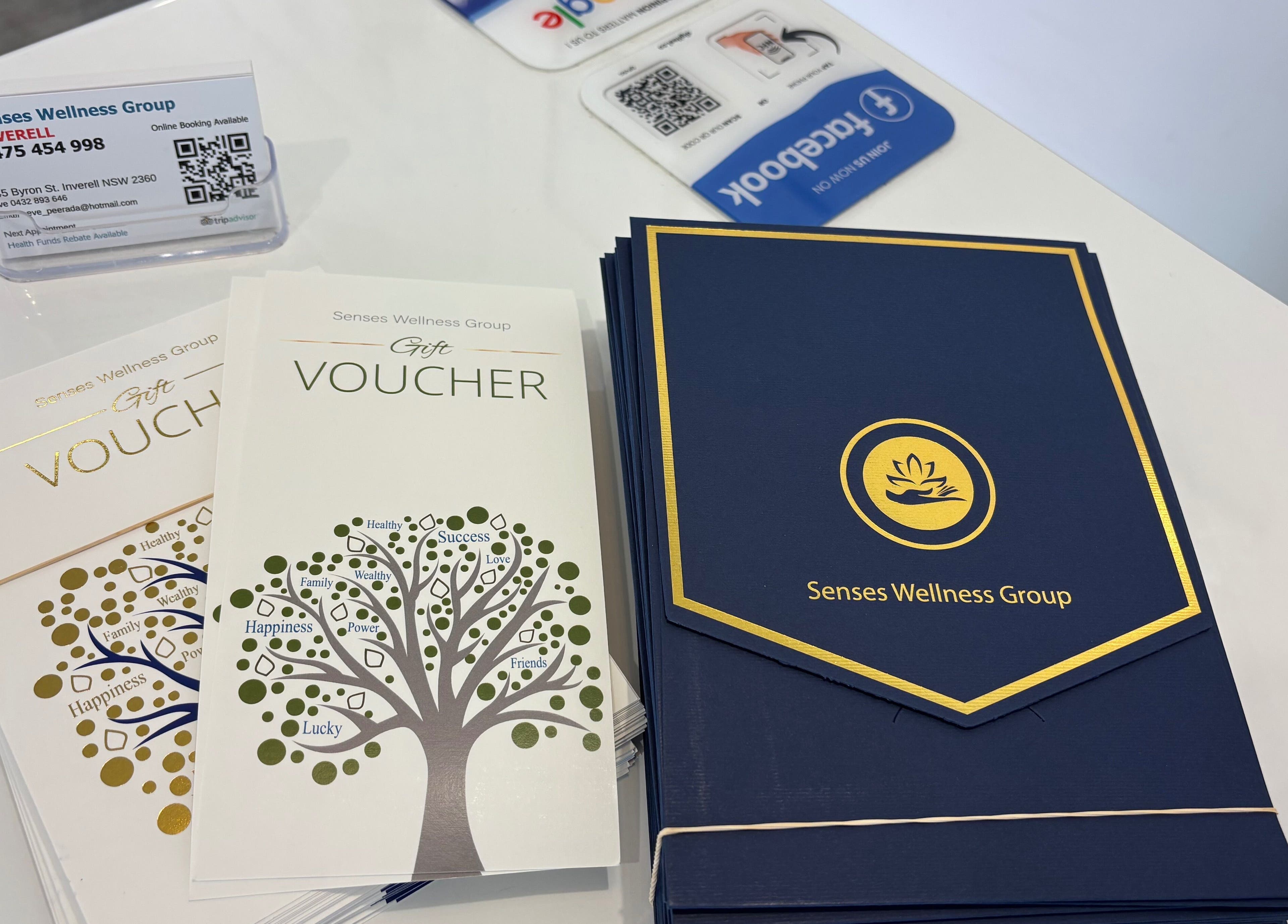 Gift vouchers and cards at Senses Wellness Inverell, Inverell, New South Wales, AU. Perfect for wellness gifts.