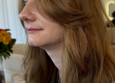 Close-up of elegant red hair styled at Haute Hair By Shelbie-Marie, Melbourne, Victoria, AU.