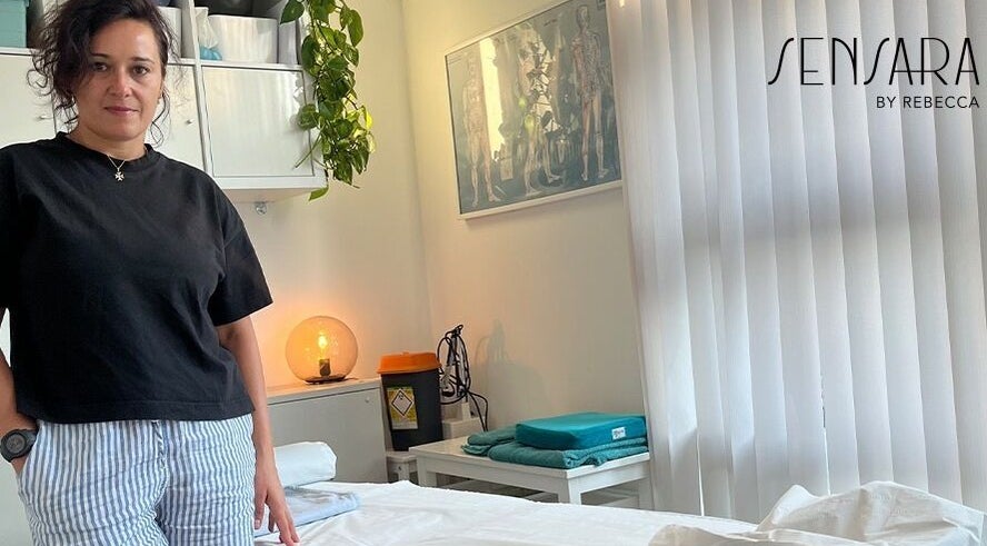 Cozy therapy room at Sensara Soft Tissue Therapy, Sports & Remedial Massage by Rebecca in London, England, GB.