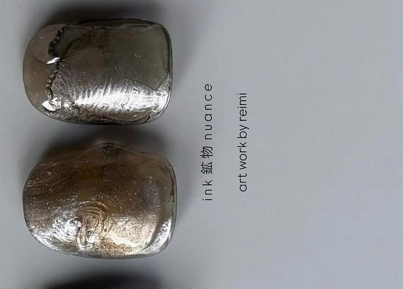 Unique artwork featuring metallic stones at Lino, London, England, GB. Intricate designs by Reimi.