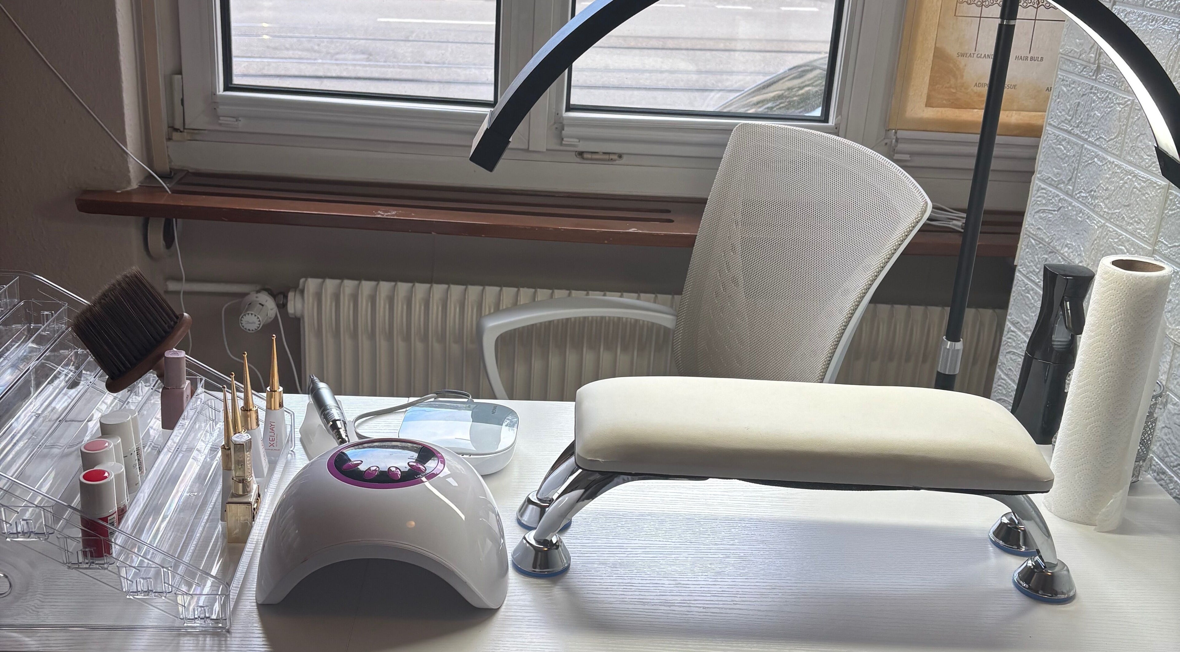 Elegant nail station at Nova Nails & Lashes, Zürich, Zürich, CH, featuring premium tools and modern design.