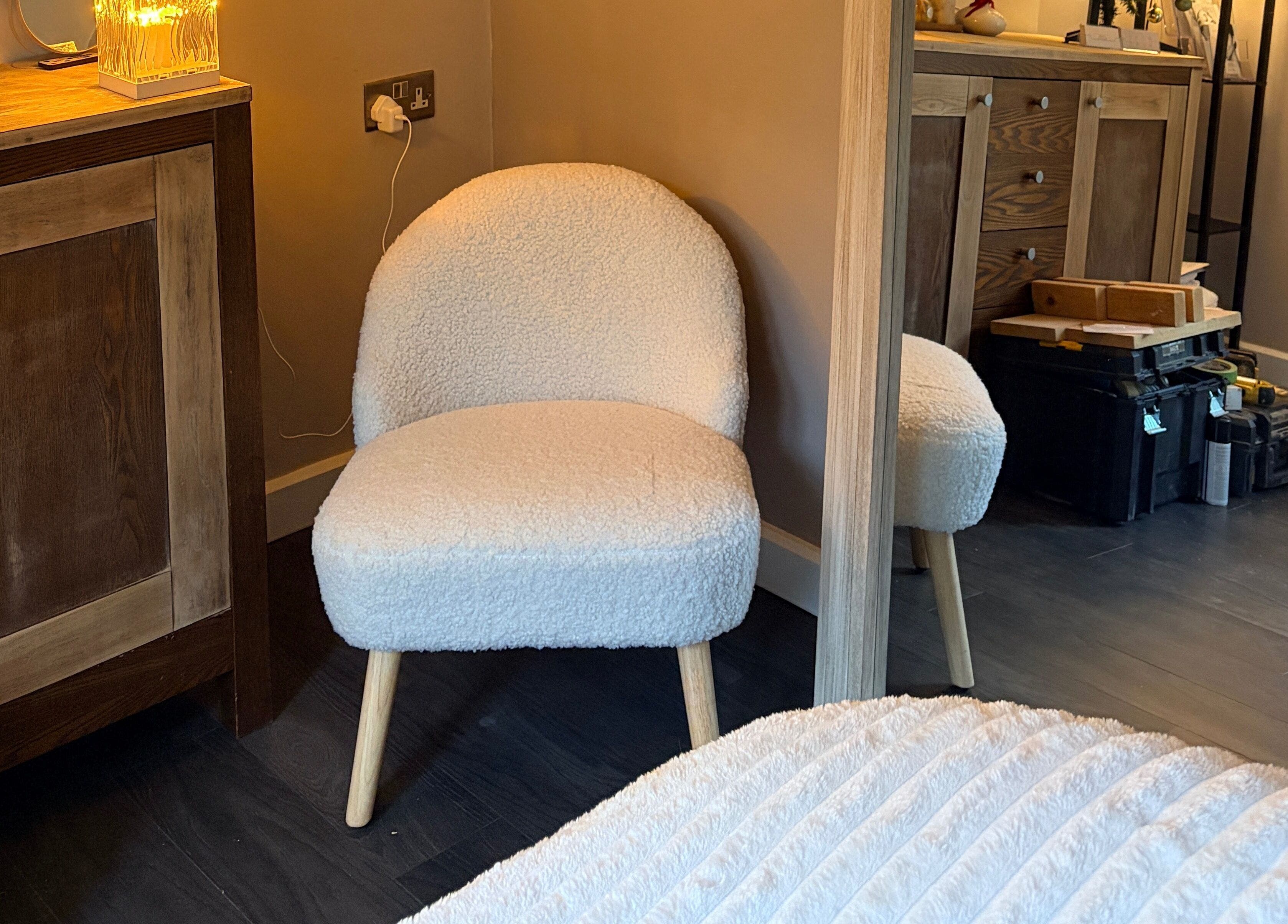 Elegant seating area at Glow Beauty by Sian, Solihull, England, GB.