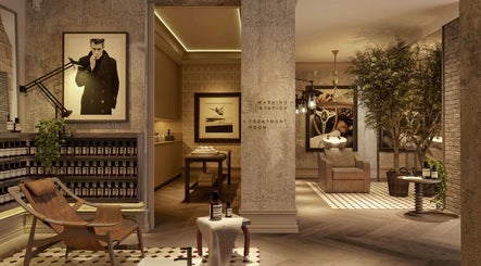 Luxurious interior of Trimz salon in Riyadh, Riyadh Province, SA with modern decor and relaxation area.
