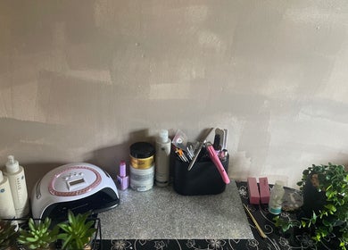 Beauty From The Art By Leigh Hannah in Stoke-on-Trent: nail care station with tools and products.